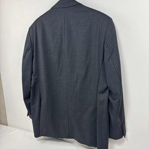 Lauren Ralph Lauren Wool Gray Pinstripe Men's Blazer Suit Coat Size 42R 3 Button - Picture 7 of 14